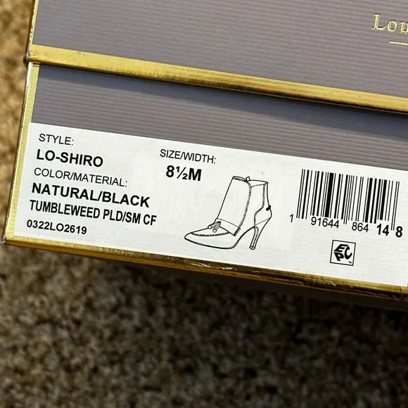 NIB- LOUISE ET CIE Shiro Bootie In Natural Plaid/ Black - Picture 8 of 8